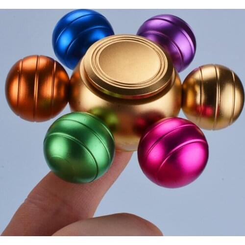 Removable Rainbow Six Ball Fidget Hand Spinner Fingertip Gyro Finger Spinner EDC Relieve Autism Stress Finger Gyro
