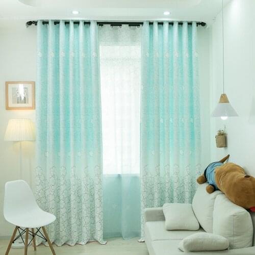 Modern Childrens Room Curtains for Kids Bedroom Warm Printing Princess Pink Blue Floral Cartoon Curtains for Living Room