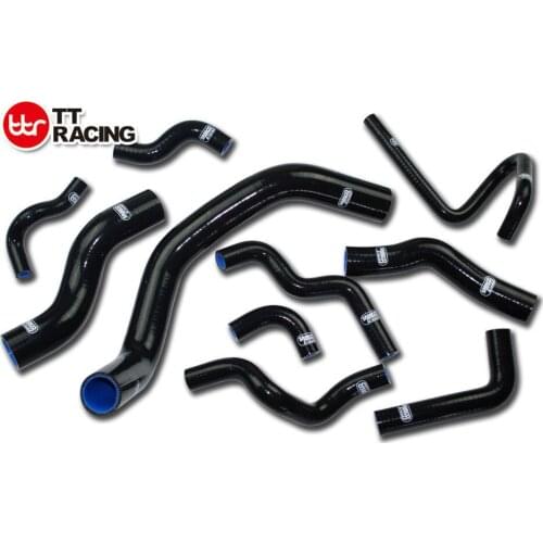 TT1602CBK - SILICONE RADIATOR HOSE KIT FOR NISSAN SILVIA 200SX 240SX S14 S15 SR20DET BLACK