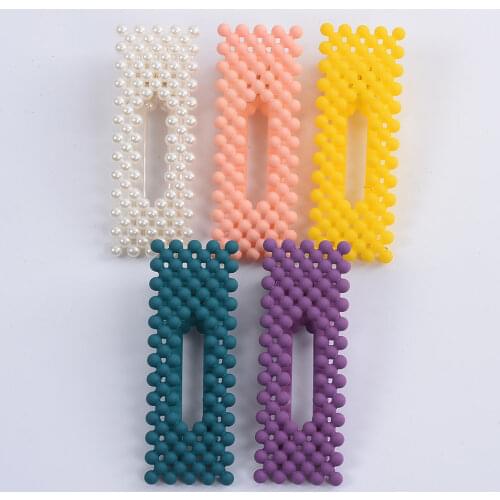 2019 Za Hair Jewelry Handmade Acrylic Imitation Pearls Hair Clips Women Diy Accessories Long Barrettes Girls Head Wear Hairpins