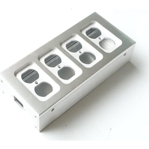HiFi DIY US American Standard Plug Chassis Aluminum HIFI EU Power Case European Standard Power Socket