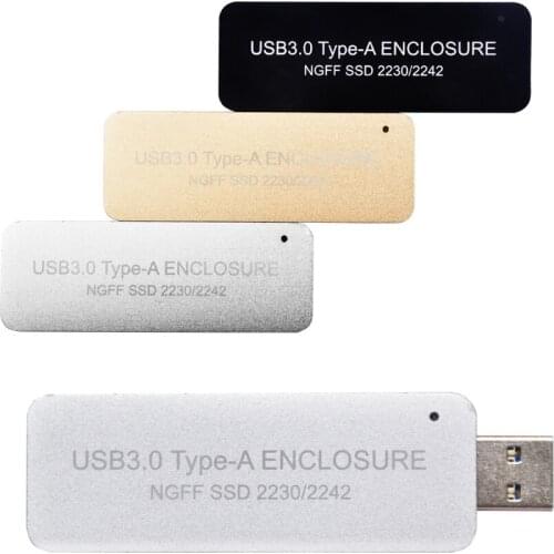 Retractable switch USB 3.0 to M.2 SATA SSD Enclosure USB3.0 to NGFF B key B+M Key adapter M2 mini Mobile Portable Box