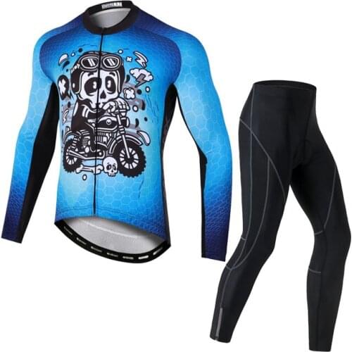 YOCENE Newest Cycling Clothing Set Cycling Jersey Long Sleeve Mens Breathable Cycling Team Jerseys Cycling Wear
