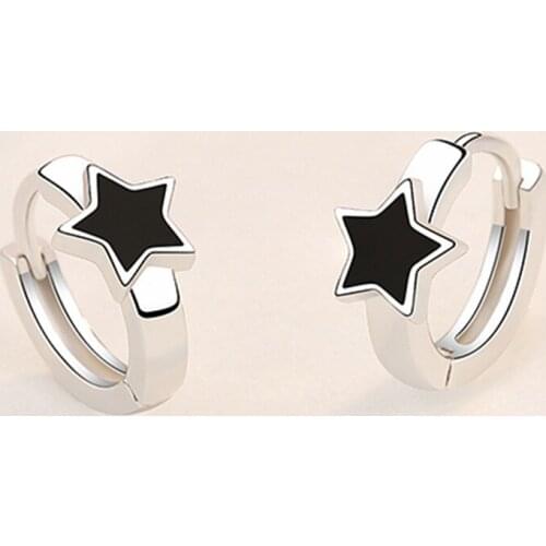 Prevent allergy 925 Sterling Silver Star Stud Earrings for Women Bijoux Fashion Jewelry Pendientes Mujer Moda eh174
