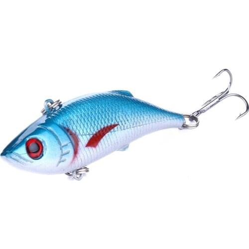 HENGJIA 1PC 8CM 11.8G 6#hooks game VIB plastic crank fihsing lure wobble pike bass peche fishing baits isca pesca fishing tackle