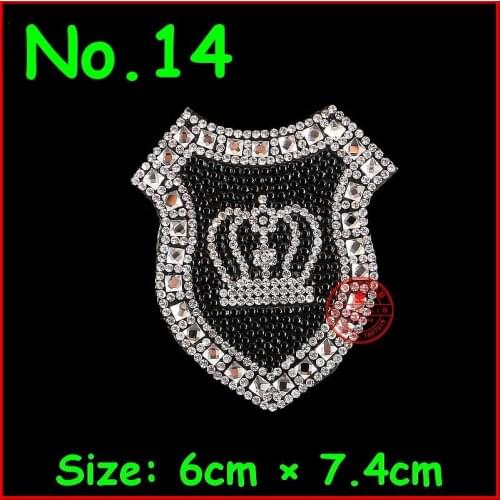 1 pcs/lot Skull Crown Hotfix Rhinestones Motifs Iron On Crystal Patches Jewelry For Women Clothes Girl Children Dress Wedding