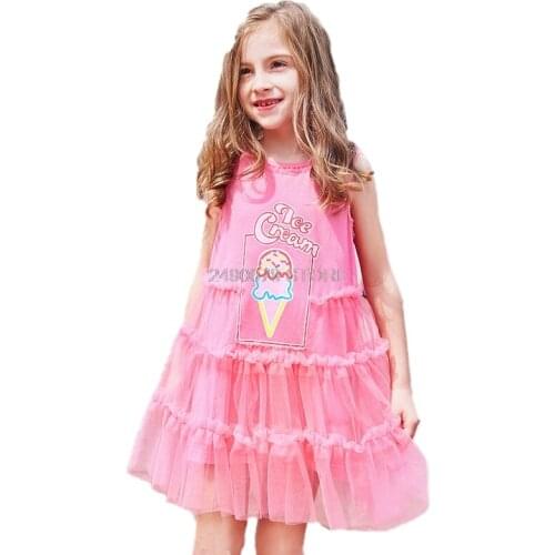 Kids Dress for Girl Party Casual Summer Colorfull Beach Dress School girls Dresses Princess Party Elegant Dress Teenage Clothing