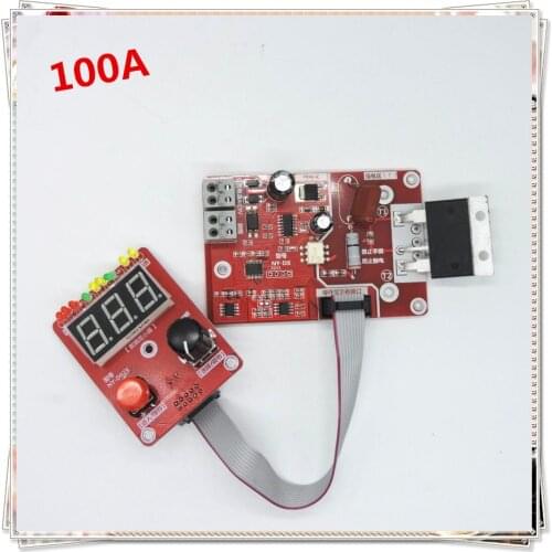 Double pulse encoder spot welding current time control panel counting with voltage compensation digital display 100A