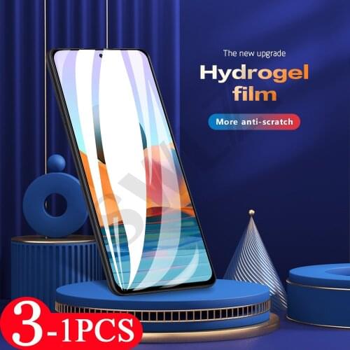 3-1pcs soft full cover Not Glass for Redmi note 10 10S 10X 9 pro Max 9S 9T 8 8T 7 7S hydrogel film phone screen protector film