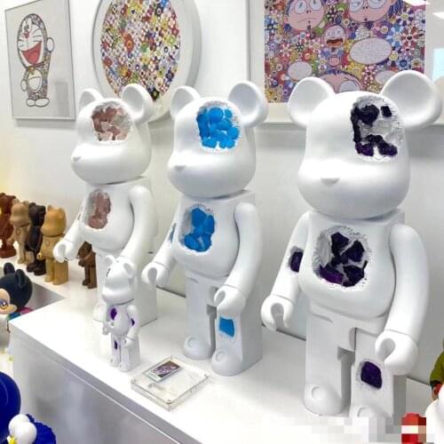 Bearbricklys 1000% 70cmerosion Crystal Pvc Action Figures Blocks Bear Dolls Decoration Models Friends Toys Christmas Gifts Kaw