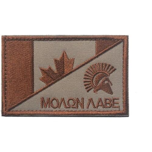 Canada flag patches Sparta molon labe patch military patch tactical army patch hook for cap jacket