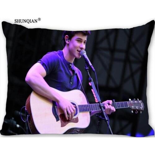 Hot Nice Shawn Mendes Rectangle Pillowcase zipper Wedding Custom Pillow Case For Bedroom Pillow Cover(two sides) 17-12.29