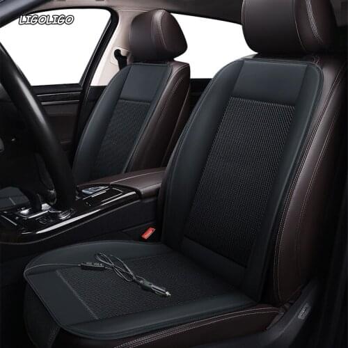 LIGOLIGO 12V Seat ventilation 1pc car seat cover for Toyota all model LAND CRUISER Venza Corolla CHR Camry PRADO RAV4 YARiS