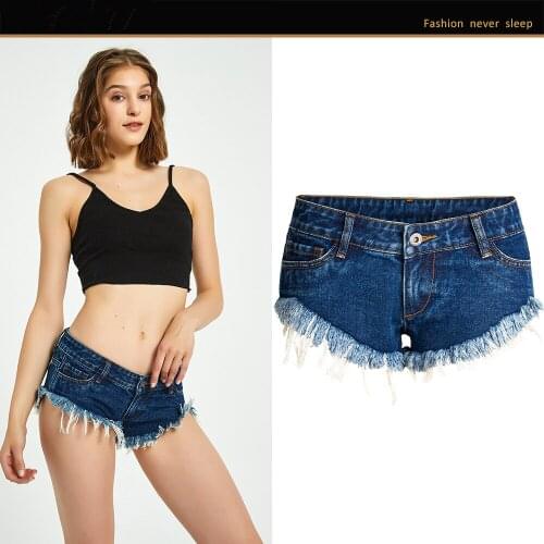 Micro Jeans Womens Shorts Summer Tassels Sexy Ladies Denim Short Push Up Female Ripped Shorts Jeans For Women Spodenki Damskie
