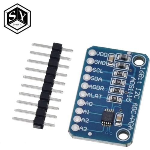 1PCS Great IT 16 Bit I2C ADS1115 Module ADC 4 channel with Pro Gain Amplifier for Arduino RPi