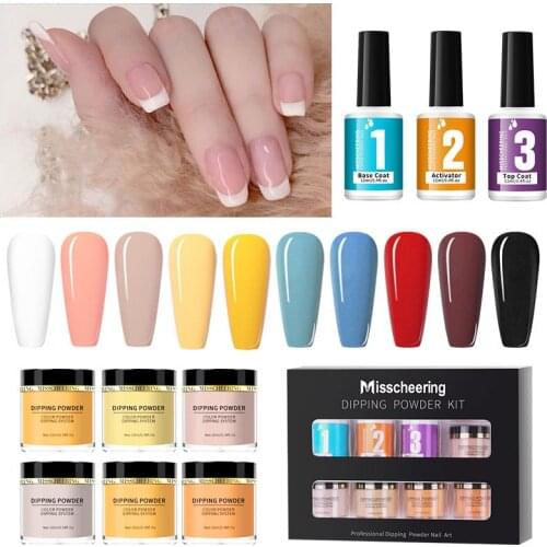 TIANMI Nail Polish Powder Set, No-bake Nail Polish, Natural Dry Pure Color Nail Powder, DIY, French Nail Polish Glitter