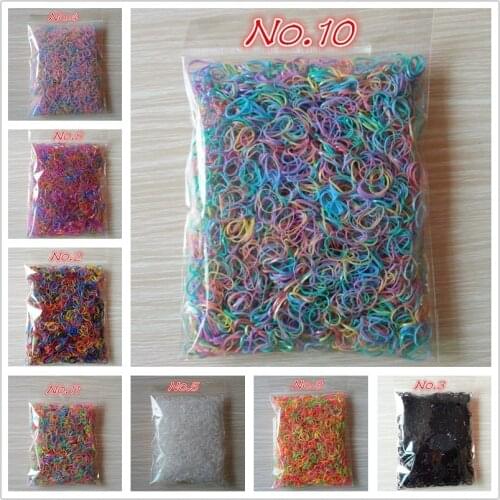 1000PCS/Lot Disposable Gum For Hair Children TPU Rubber Bands Ponytail Holder Elastic Hair Band Girls Scrunchie Hair Accessories