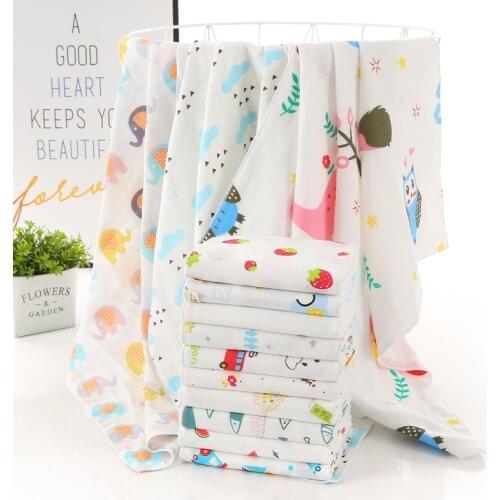 Newborn Organic Cotton Bamboo Baby Blanket Muslin Swaddle Wrap Feeding Burpy Towel Scraf Bibs Muslin Big Diaper Toddler Blanket