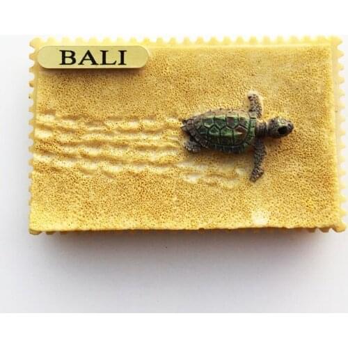 QIQIPP Bali, Indonesia Humanity and Creative Travel Memorial Gift Beach Turtle Magnet Fridge Magnet