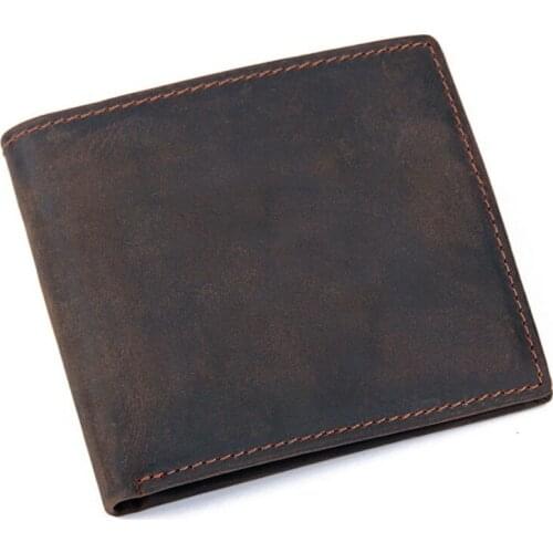 Luxury Genuine Leather Wallet Men Brand Vintage Purse Zipper Coin Pocket Men Wallets Leather Genuine Male Clutch Carteira