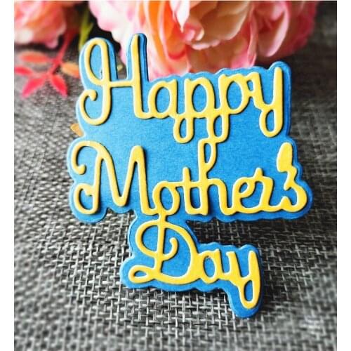 Happy Fathers Mothers Day Letters Word Metal Cutting Dies Scrapbooking Craft Mold Cut Die Stencil Model Template New Design