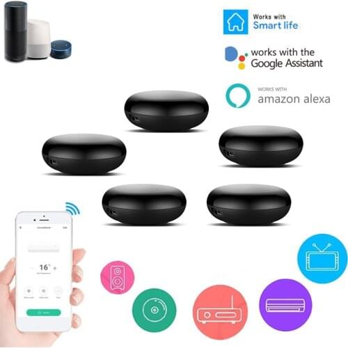 5Pcs Smart Controller Wireless WiFi IR Multi-Directional Infrared Remote Alexa Google Assistant Tuya/Smart Life APP
