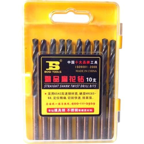 Wholesale SIJIBOSI 10PC/Pack 5.0mm HSS Straight Shank Twist Drill Bits HRC65-68