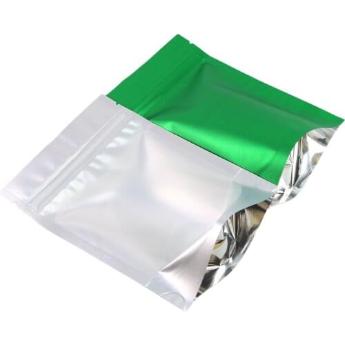 4inch by 6inch (10x15cm) 100pcs/lot matting Green PE+mylar foil heat seal stand up packaging pouches