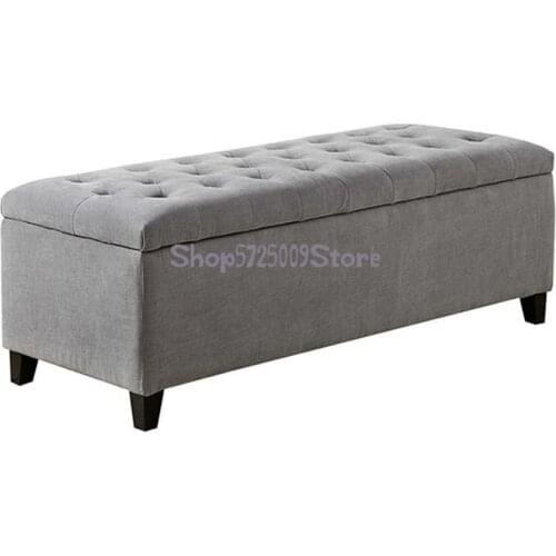 Shoe Changing Stool Storage Foot Sofa Stool European Style Bedroom Bed End Stool Storage Stool Clothing Store Fitting Stool Long