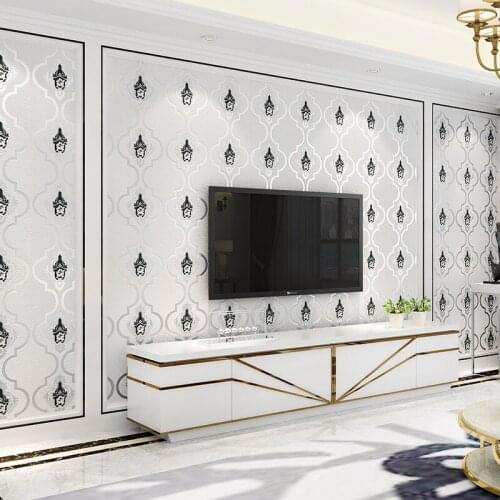 Living Thicken Modern Room Suede Leather Wallpaper Roll European Luxury Floral Carta Parati Background Wall Paper For Walls