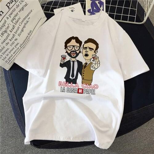 The House of Paper T Shirt New Money Heist Women La Casa De Papel Tshirt women Fashion Soft Casual White T shirts Tops