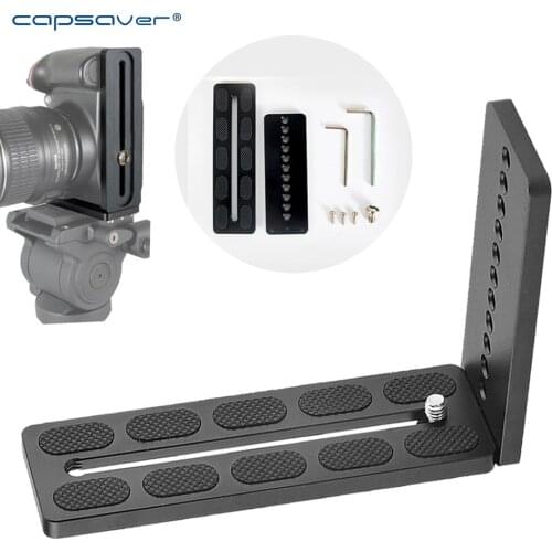 Capsaver Vertical Tripod Monopods L Shape Clapper Camera Extension Handle External for SLR Micro Single Cam Ball Head Stabilizer