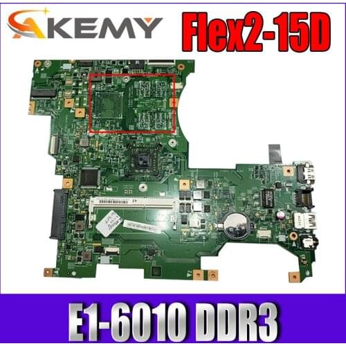 High quality LF155M 448.01001.0011 for Lenovo Flex2-15D laptop Motherboard FRU:5B20G00851 E1-6010 DDR3 AMD Fully Tested
