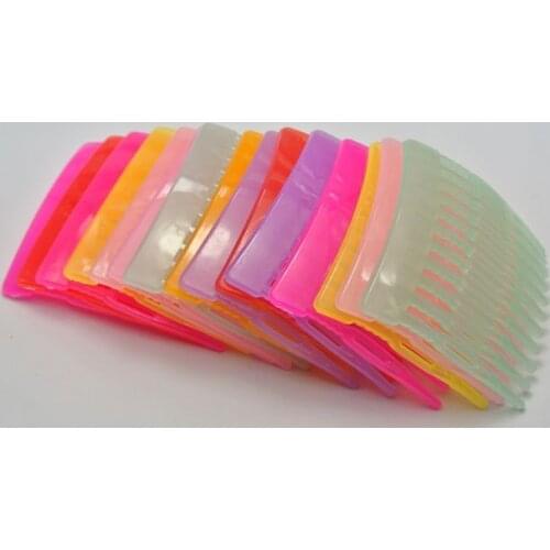 20 Mixed Color Plastic Smooth Hair Clips Side Combs Pin 52mm for Girls