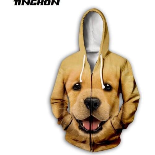 Animal Dog New Fashion Harajuku 3D Hoodies Zipper Outerwear streetwear Hooded Sweatshirt Plus Size XS-7XL 01
