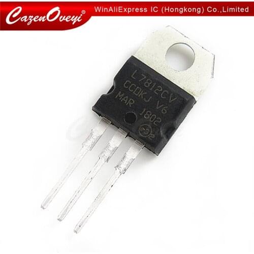 10pcs/lot L7812CV TO-220 L7812 LM7812 7812 Positive-Voltage Regulators In Stock