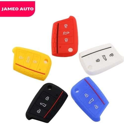 3 Button Silicone Key Fob Cover Case for VW Polo 2016 Golf 7 MK7 for Skoda Octavia Combi A7 for Seat Leon Ibiza CUPTRA