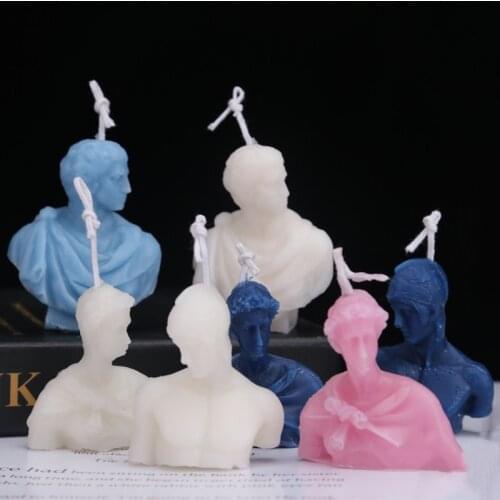 3d human figure Plaster Portrait Candle Mold Aromatherapy Candle Plaster DIY Material Mold Silicone Candle Molds