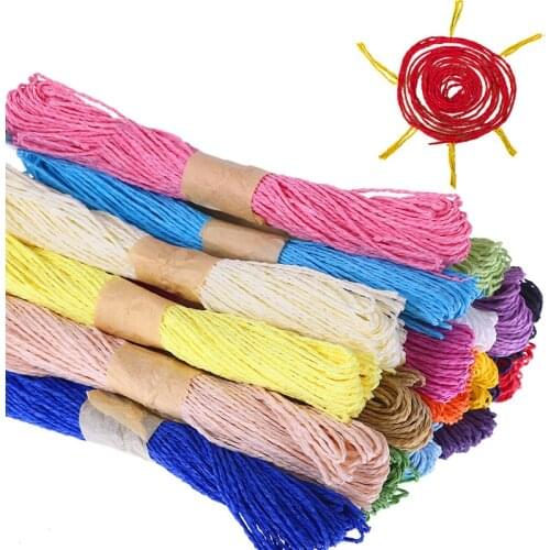 5Rolls 25M Color Paper Ropes Children DIY Hand Materials Wedding Party Decoration Cords Florists Crafts Gift Packing String