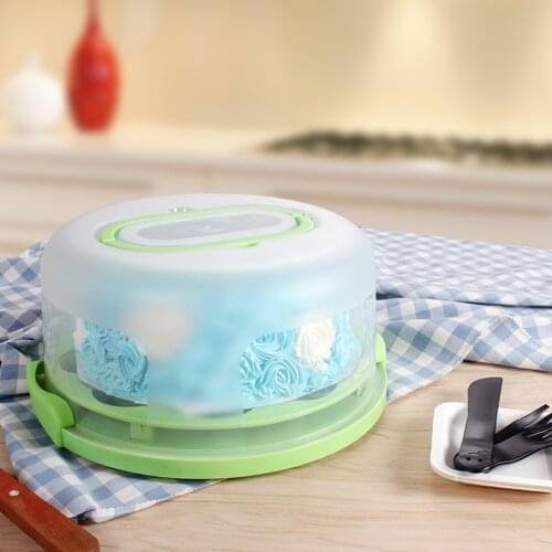 8-10Inch Birthday Cake Packing Box Multi-use Cupcake Egg Tart Holder Portable Sealing Cake Takeout Box Buckle Plastic Cake Boxes