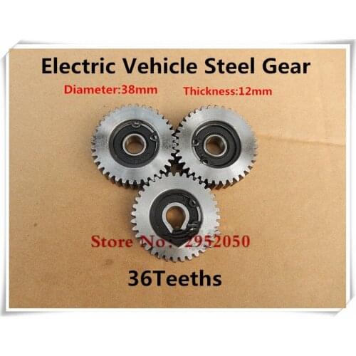 Free shipping 3pieces/lot Diameter:38mm 36Teeths- Thickness:12mm Electric vehicle steel gear