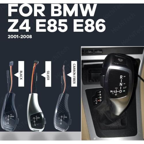 F30 Style Shifter Lever Carbon Fiber Black Silver for BMW Z4 E85 E86 2001-2008 Accessories LED Gear Shift Knob