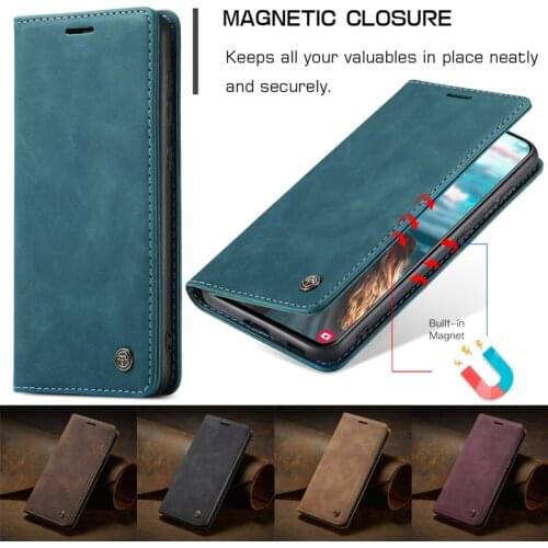 Magnetic Flip Leather Case For Samsung Galaxy S21 FE S20 Ultra S10 S9 S8 Plus S7 Edge A12 A32 A42 A52 A72 5G Wallet Cover Coque