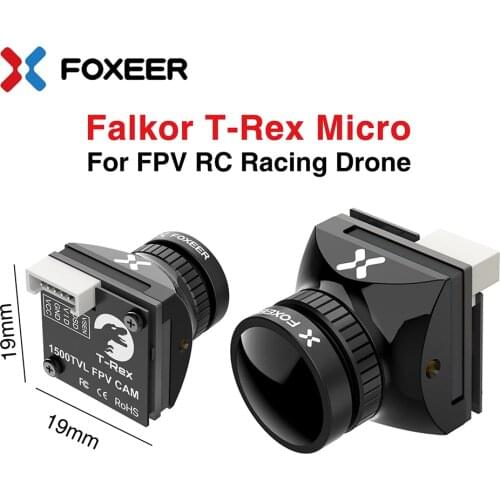 Hot Sale Foxeer T-Rex Micro 1500TVL 6ms Low Latency Super WDR 4:3/16:9 PAL/NTSC Switchable FPV Camera Support OSD & Menu RC