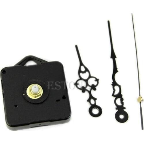 J34 New Black Quartz Clock Movement Mechanism Repair DIY Tool Kit + Black Hands Hot