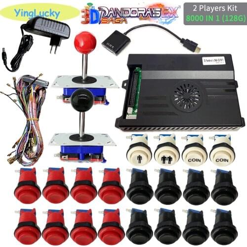 Video for 2 Player 3d Pandora Box Kit ,Saga EX 8000 in 1,Arcade Joystick,HAPP Push Button DIY Arcade Machine Home Cabinet