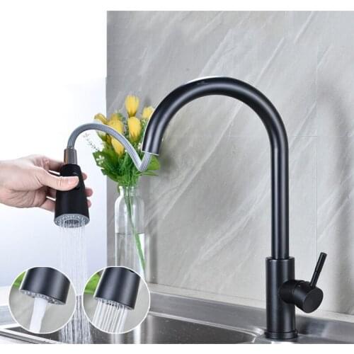 Kitchen Faucets Single Handle Pull Out Kitchen Tap Single Hole Handle Swivel 360 Degree Water Mixer Bathroom Water Sink Faucet