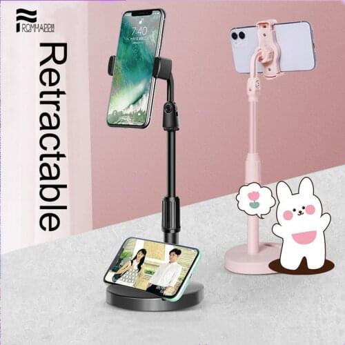 Multi-functional Retractable Mobile Phone Stand For Live Broadcast Desk Table Clip Bracket Table Mount Cell Phone Support Holder