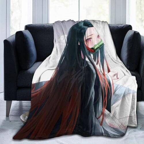 Ghost blade your beans soft and warm 3D printed Plush Blanket Sofa bed sheet knee cover baby girl children gift