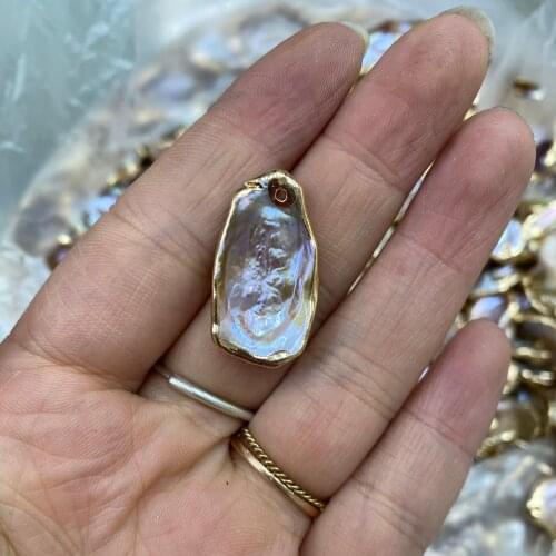 Natural Semi Recycled Pearl Pendant Irregular Retro DIY for Making Necklaces And Bracelets 18-25mm